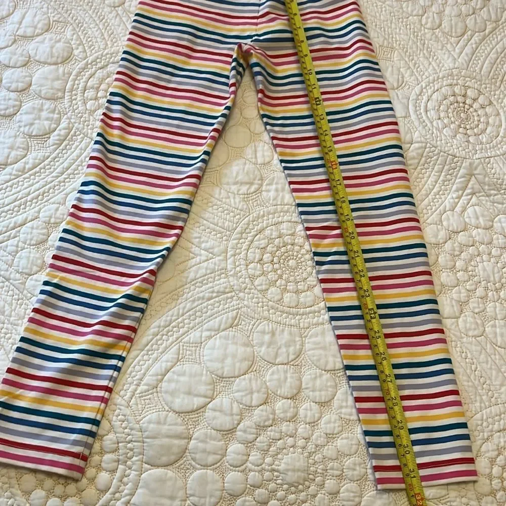 Hanna Andersson short sleeve rainbow stripe pajama set size 12